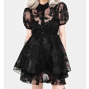 DISTURBIA Spectre Layered Mini Shirt Dress